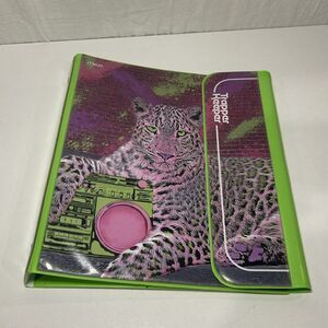 Trapper Keeper Binder RETRO Vintage Style Cheetah Leopard Boombox Mead